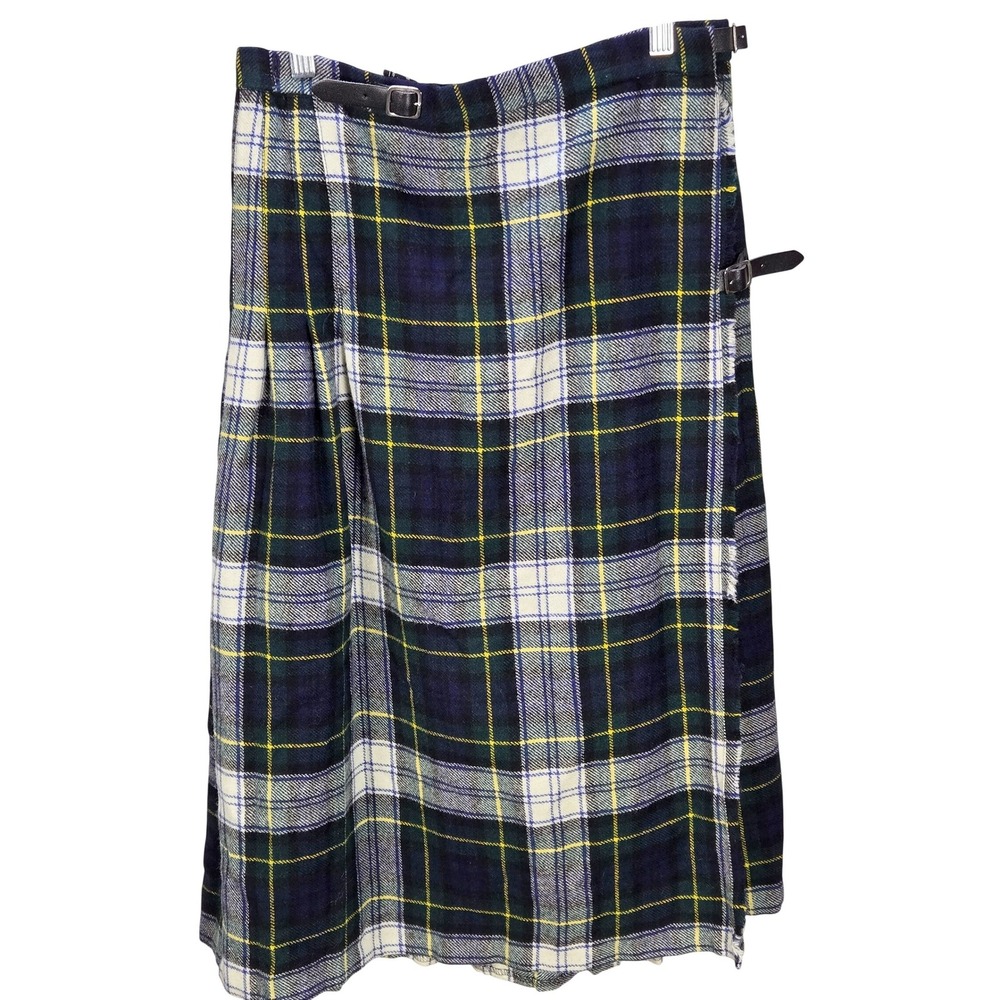 Vintage Purple Heather‎ Scottish Wool Tartan Kilt 28x30 Leather Buckle Plaid